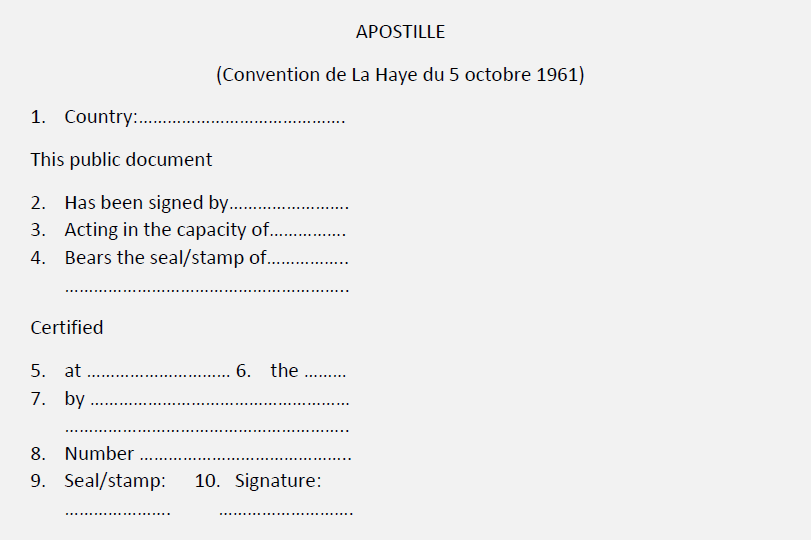 apostille english